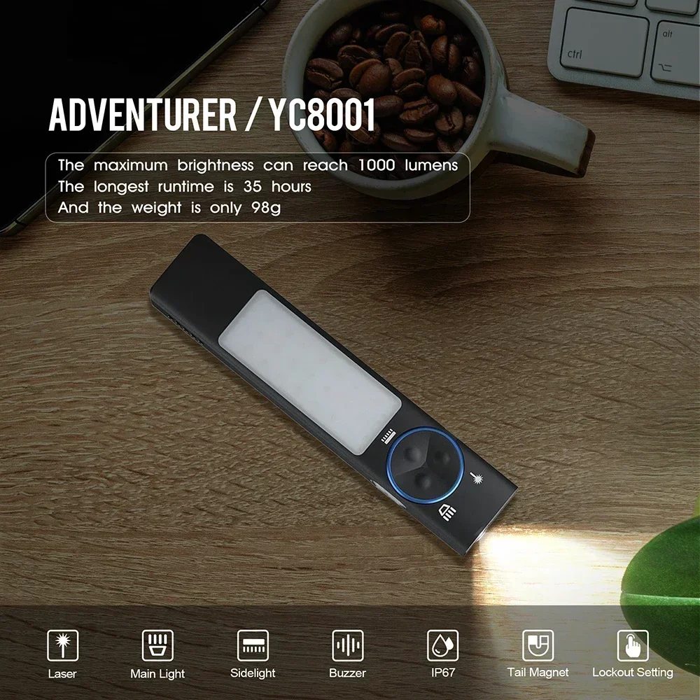 YC8001 1000LM Mini EDC Flashli – Keychain Flashlight Bewertung und Preis