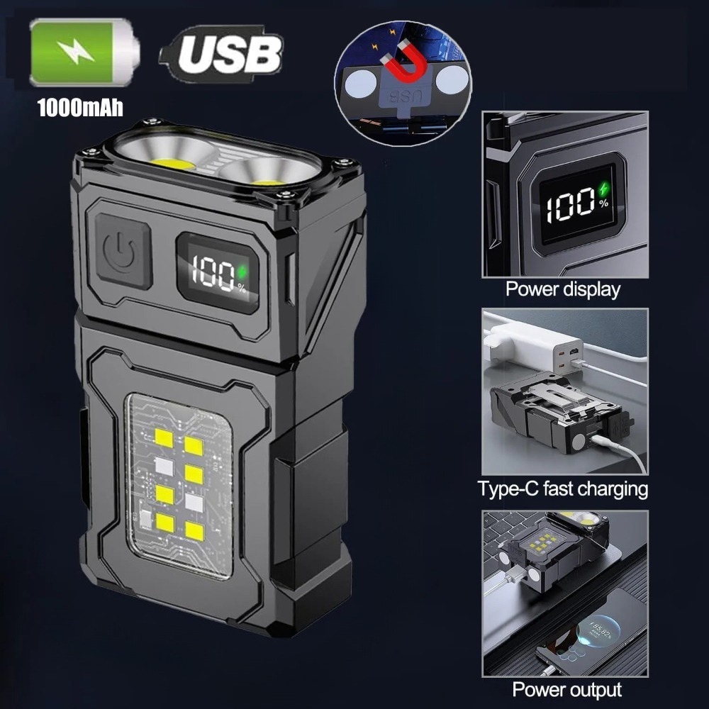 180° Rotatable LED Flashlight  – Keychain Flashlight Bewertung und Preis