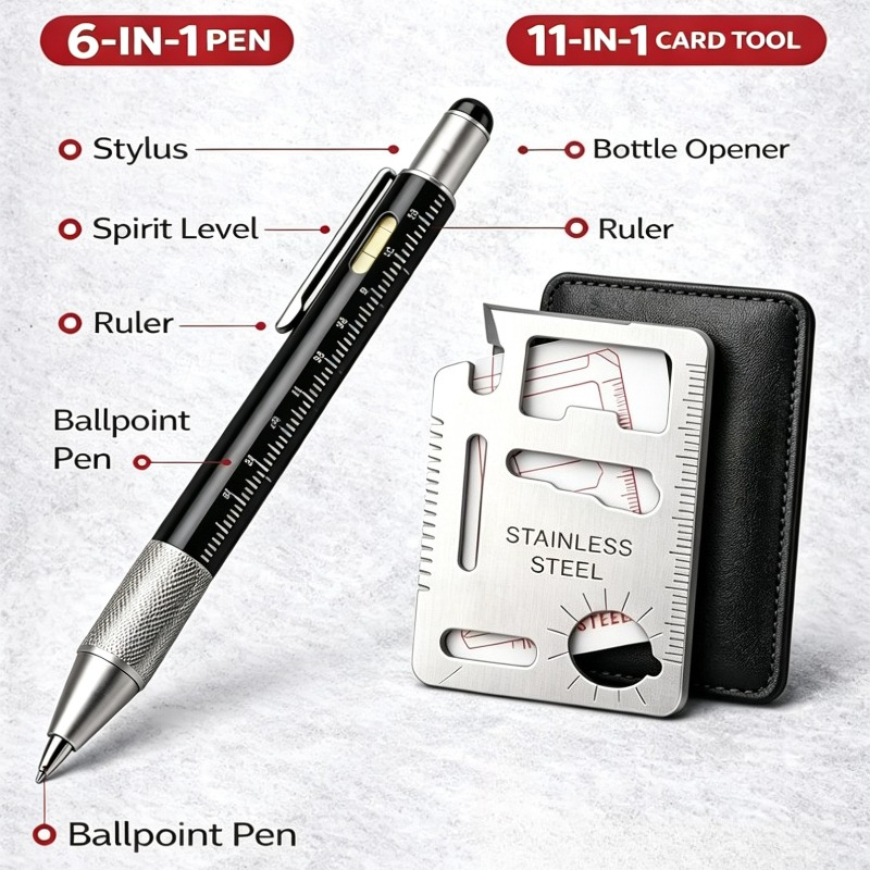 Men Gifts 6-in-1 Multitool Pen – Edc Every Day Carry おもちゃ Bewertung und Preis