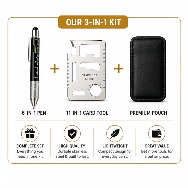 Men Gifts 6-in-1 Multitool Pen – Edc Every Day Carry おもちゃ Bewertung und Preis