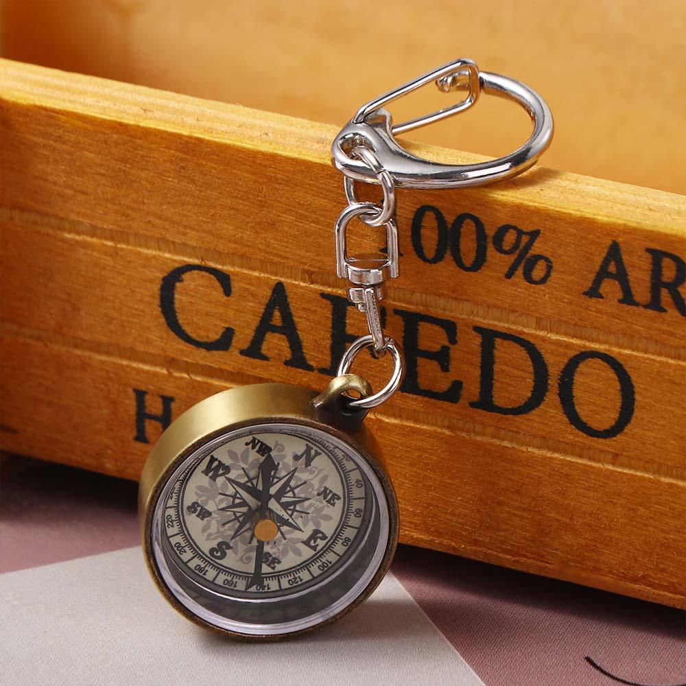 1 PCS Keychain Zinc Alloy Vint – Compass Keychain Mini Bewertung und Preis