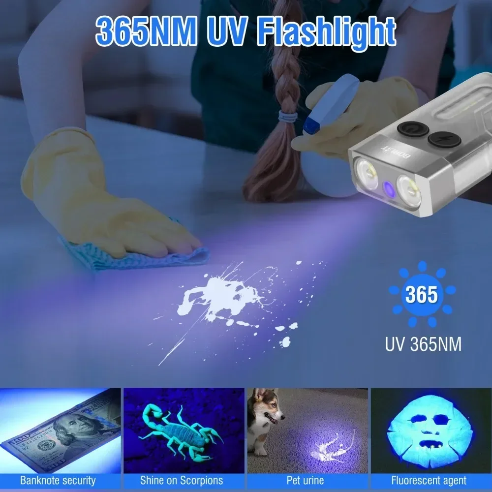 BORUiT V10 Keychain UV LED EDC – Keychain Flashlight Bewertung und Preis
