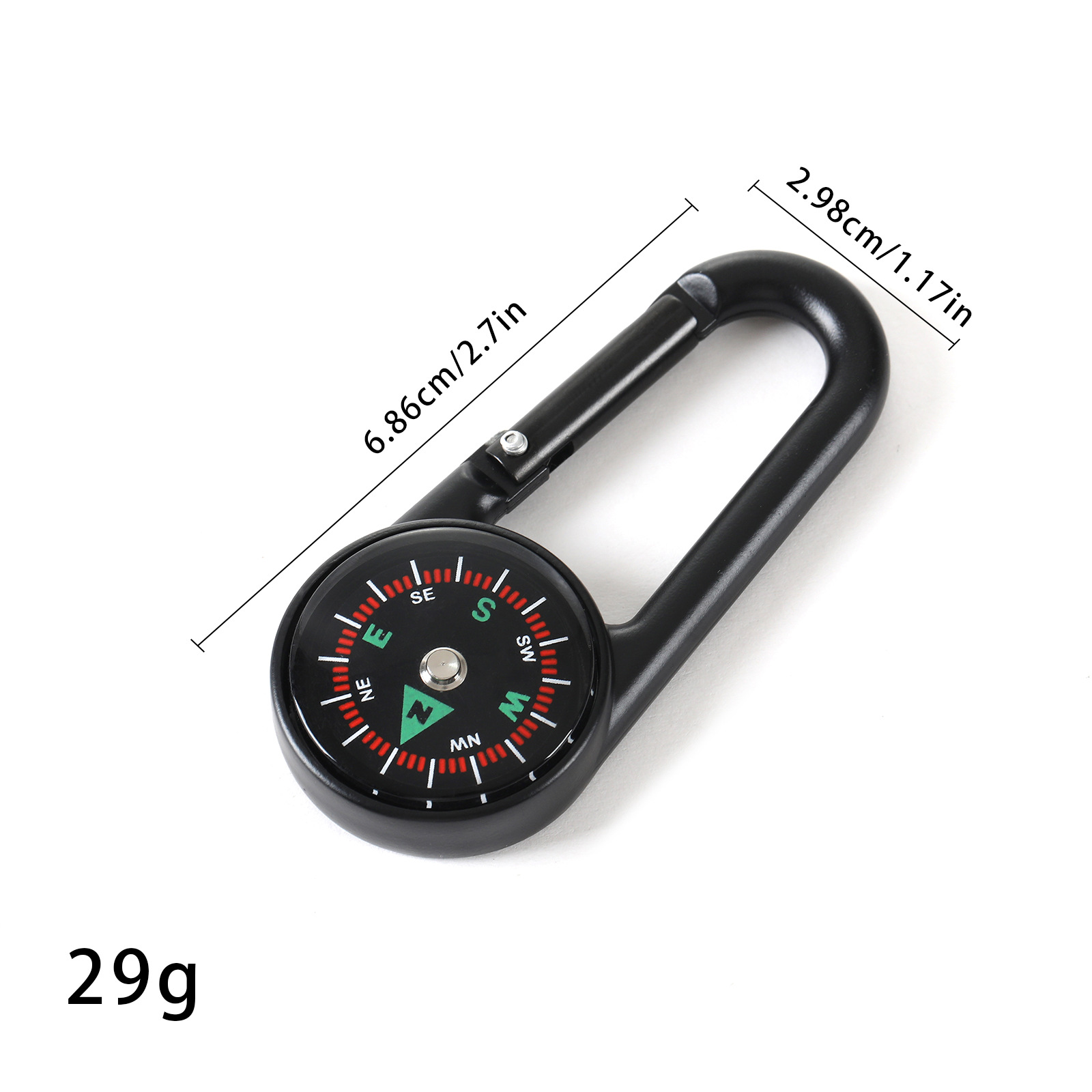 2-in-1 Metal Keychain with Com – Compass Keychain Mini Bewertung und Preis