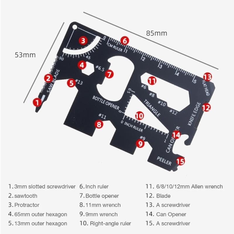 Portable 15 in 1 Survival Card – Multitool Credit Card Bewertung und Preis